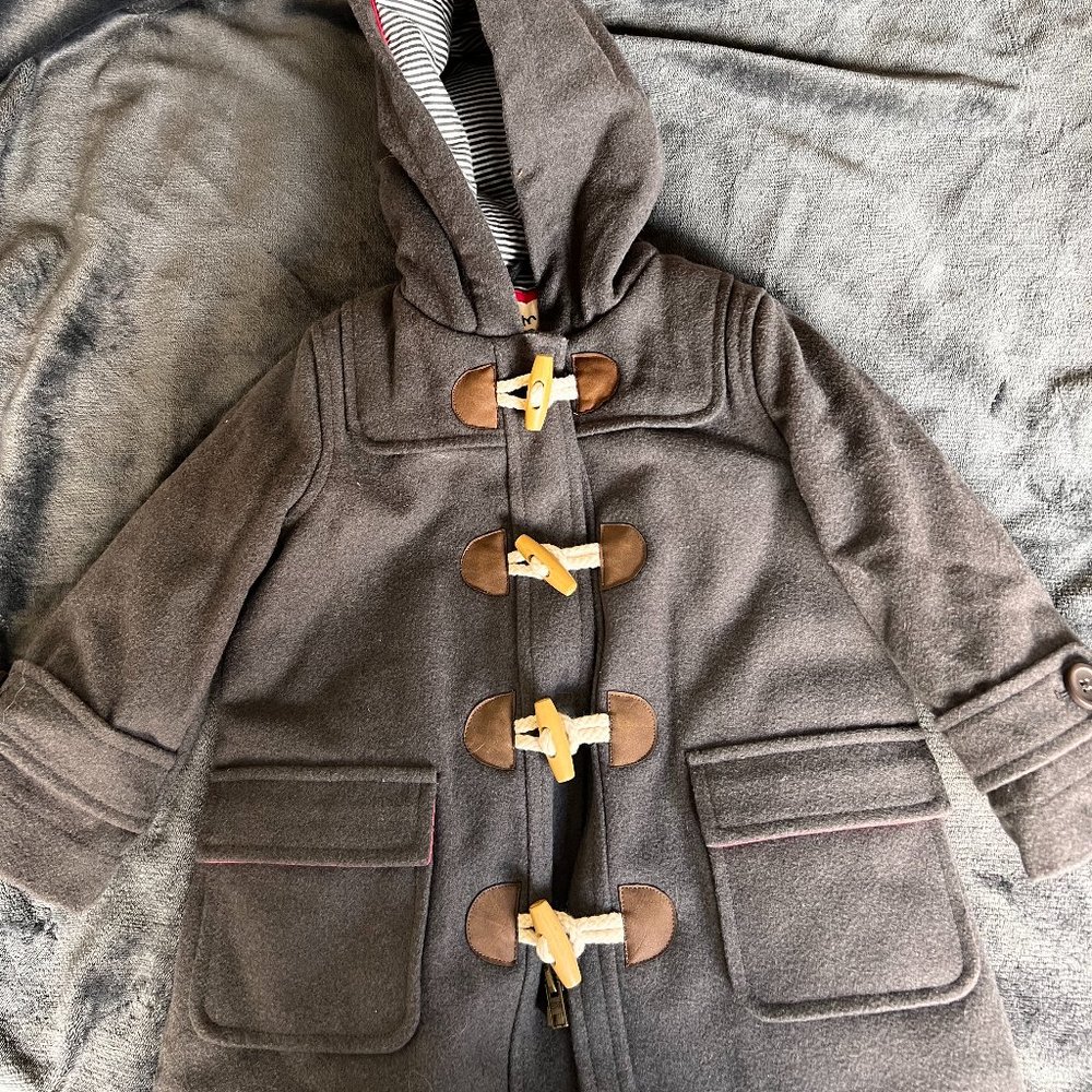 Gray Mini Boden Winter Coat, 1.5-2 years